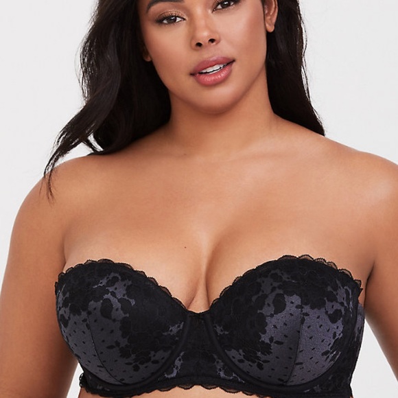 SOLD. TORRID Strappy Push Up Bra 42DDD NWT blue - Picture 2 of 8